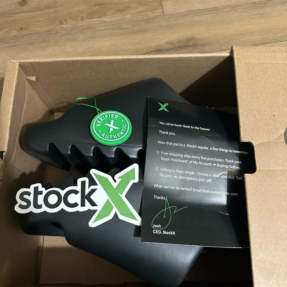 Black Shoe with StockX Tag